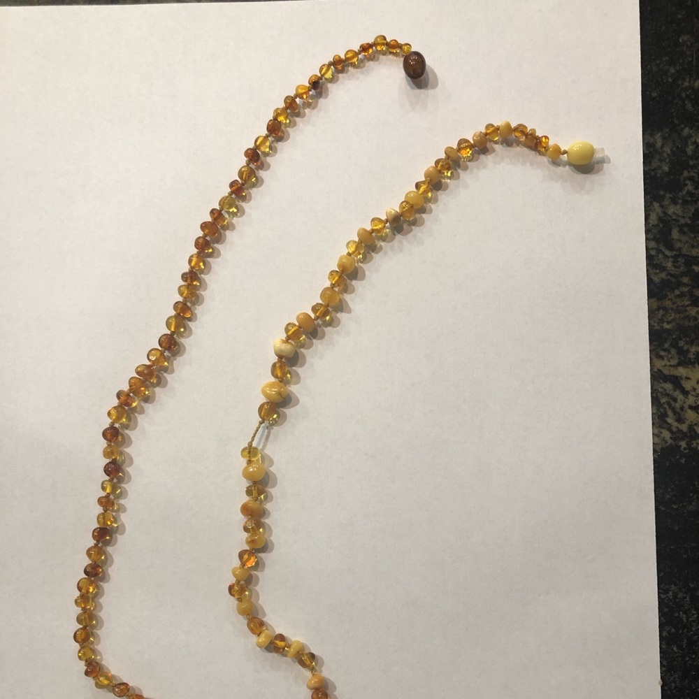 Amber teething necklaces (2)